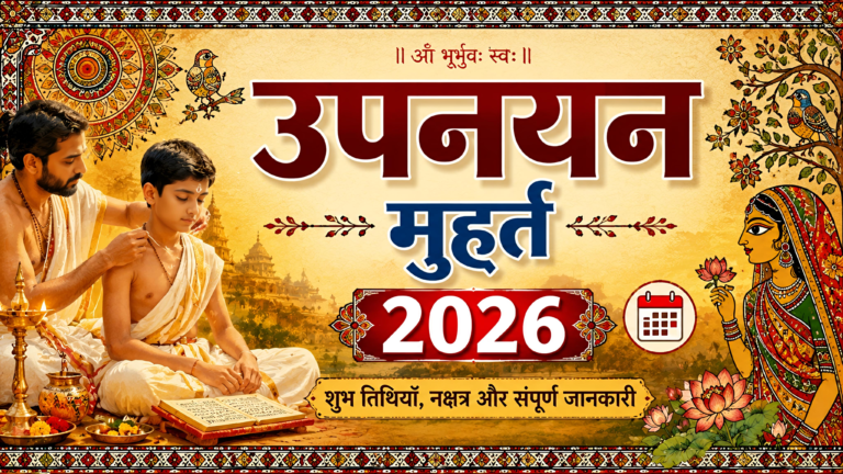 उपनयन मुहर्त 2026-2027